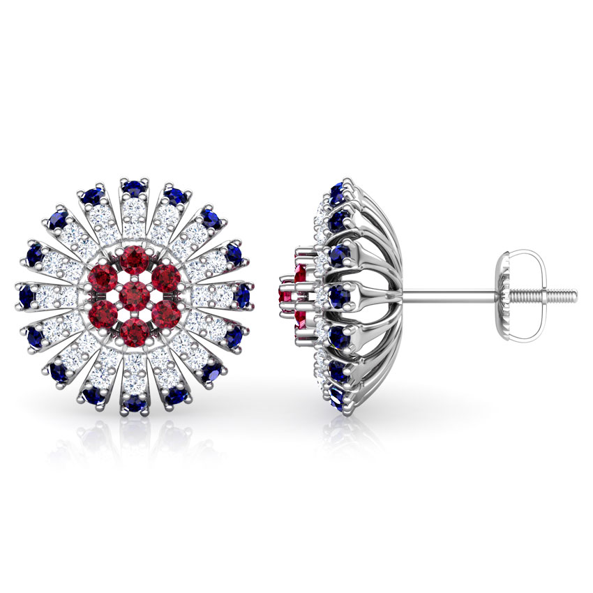 Nitya Vibrant Gemstone Stud Earrings