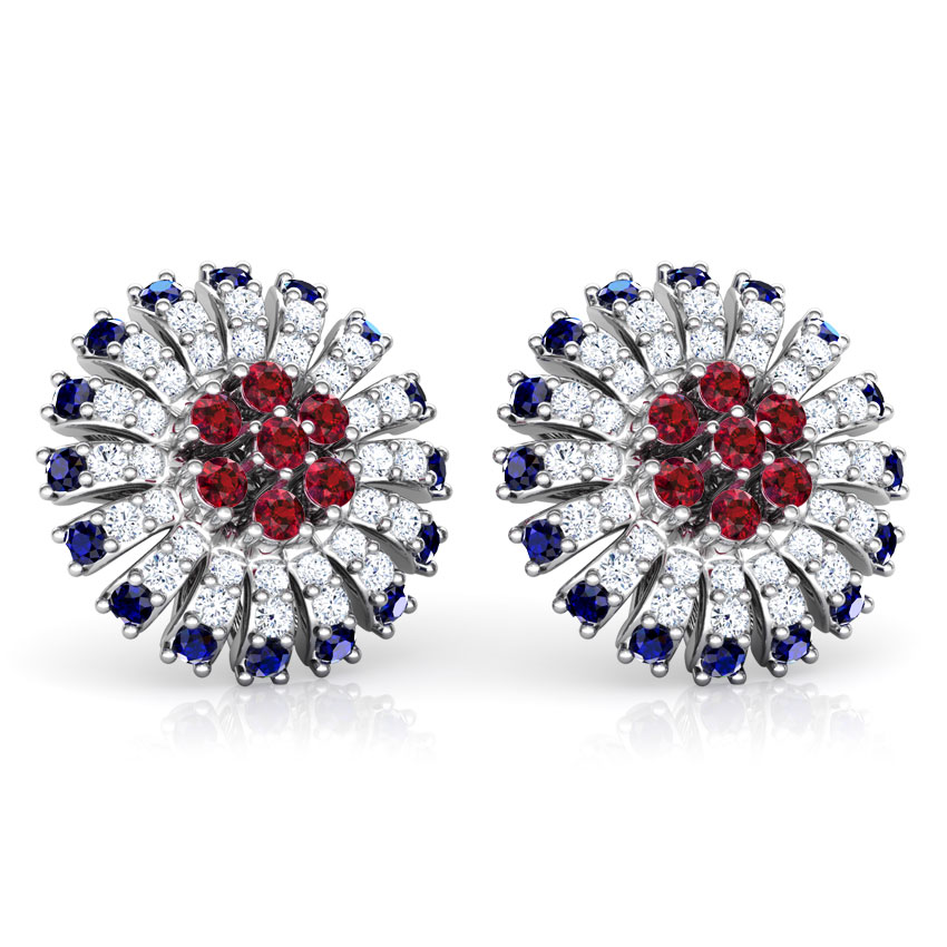Nitya Vibrant Gemstone Stud Earrings