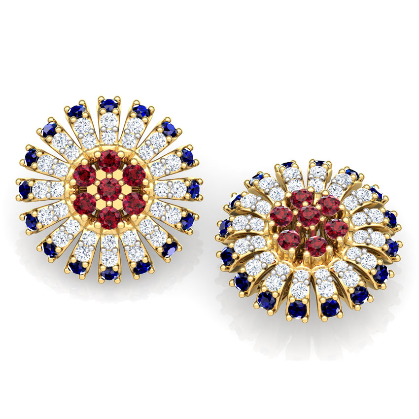 Nitya Vibrant Gemstone Stud Earrings Nitya Vibrant Gemstone Stud Earrings