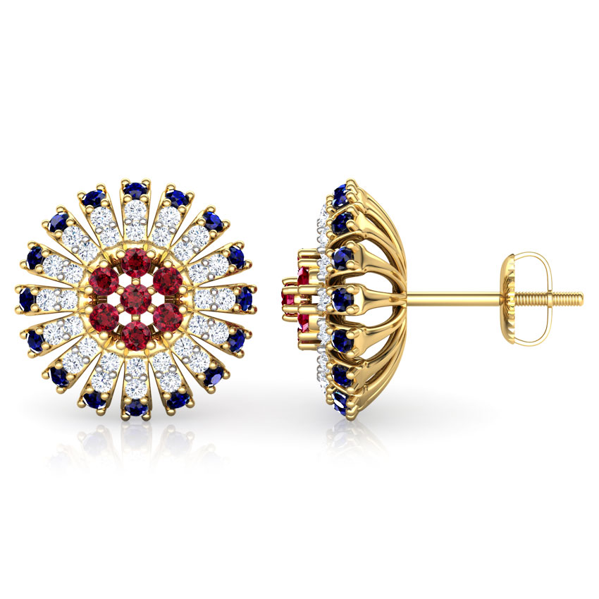 Nitya Vibrant Gemstone Stud Earrings Nitya Vibrant Gemstone Stud Earrings