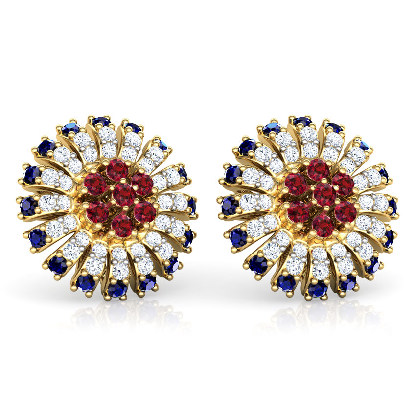 Nitya Vibrant Gemstone Stud Earrings Nitya Vibrant Gemstone Stud Earrings