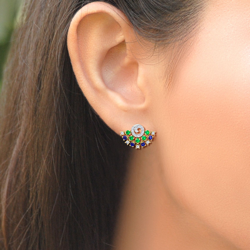Tanya Vibrant Gemstone Stud Earrings Tanya Vibrant Gemstone Stud Earrings