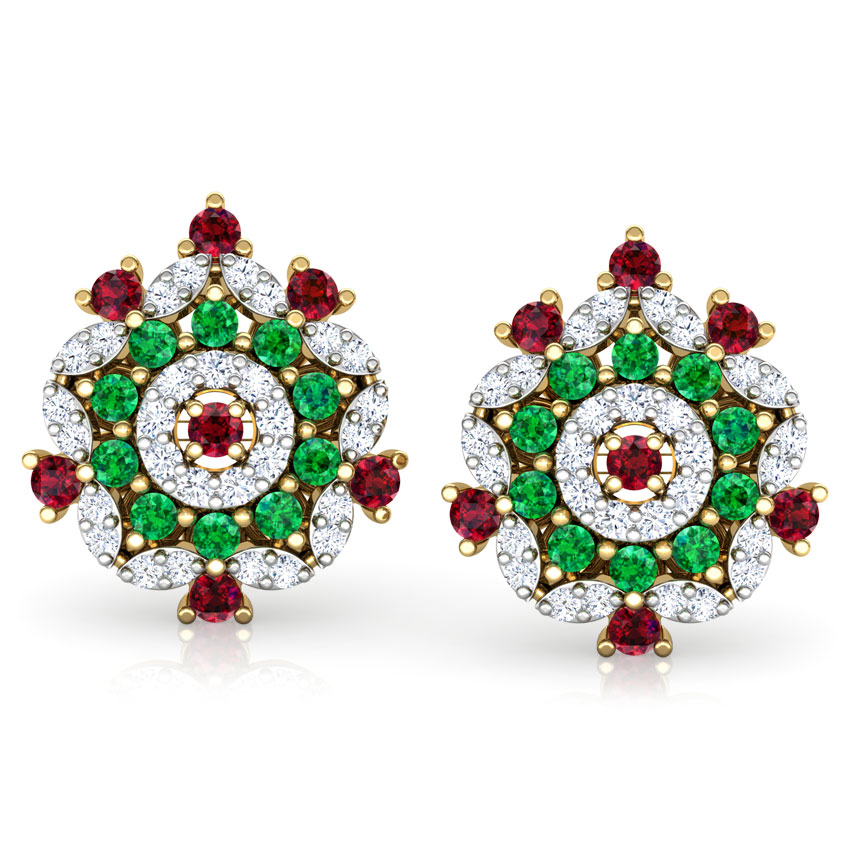 Tara Vibrant Gemstone Stud Earrings