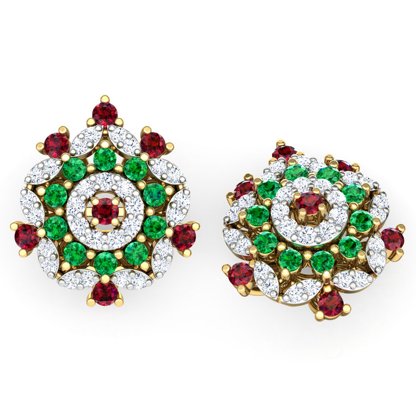 Tara Vibrant Gemstone Stud Earrings