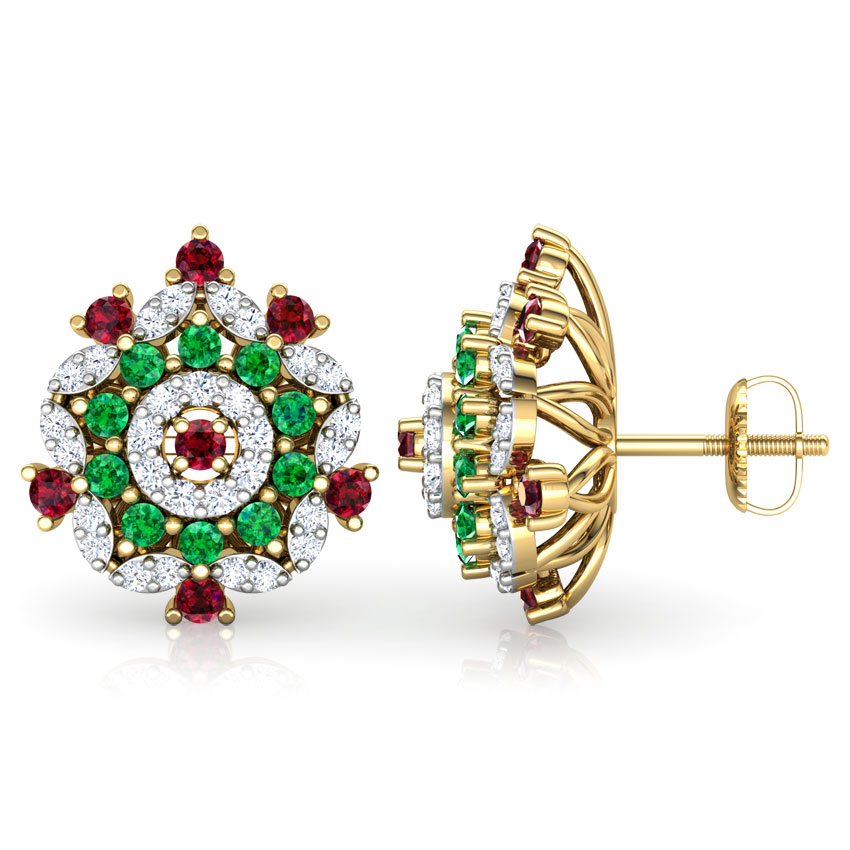 Tara Vibrant Gemstone Stud Earrings
