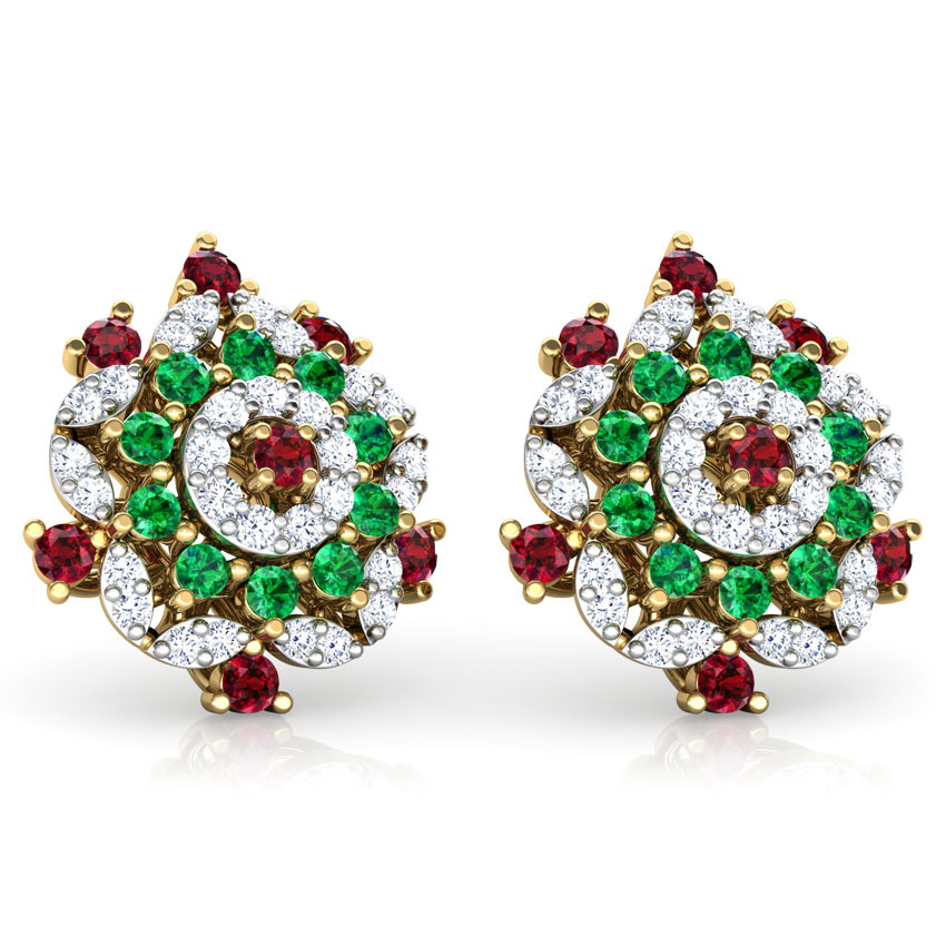 Tara Vibrant Gemstone Stud Earrings