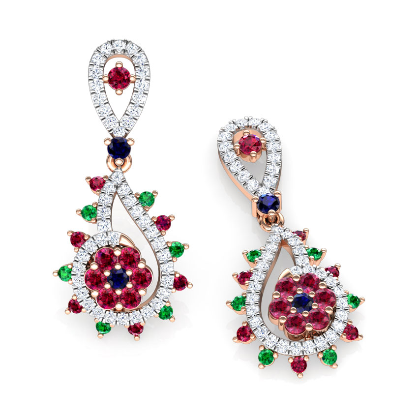 Pia Vibrant Gemstone Drop Earrings Pia Vibrant Gemstone Drop Earrings