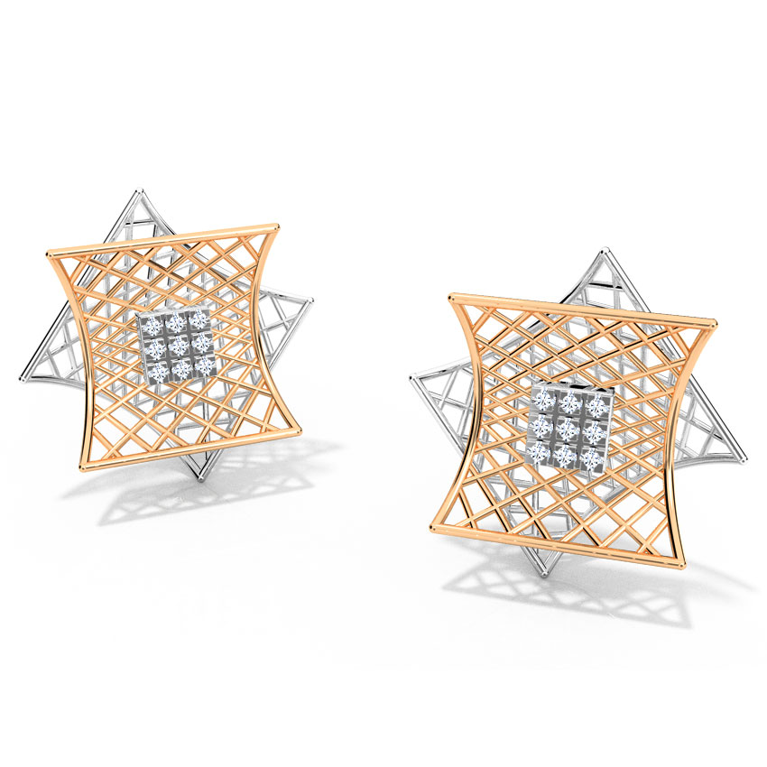 Quad String Art Stud Earrings