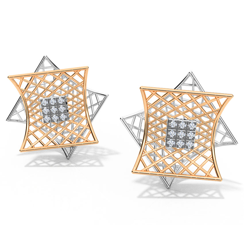 Quad String Art Stud Earrings