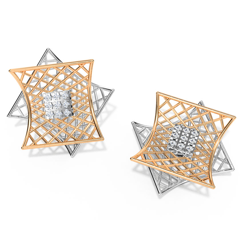 Quad String Art Stud Earrings