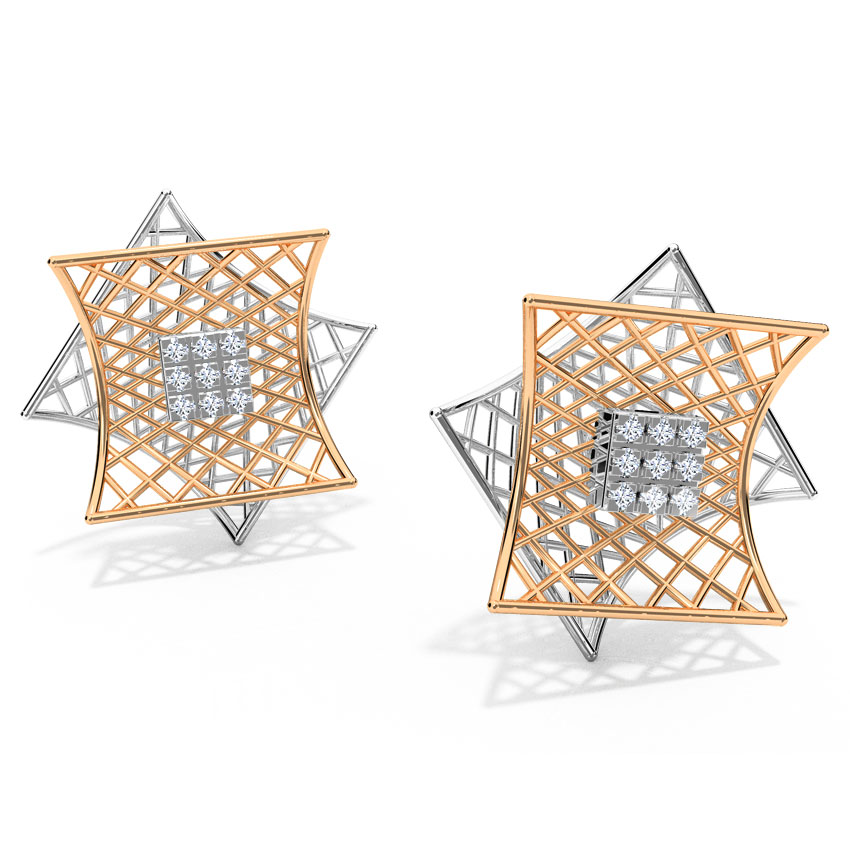 Quad String Art Stud Earrings