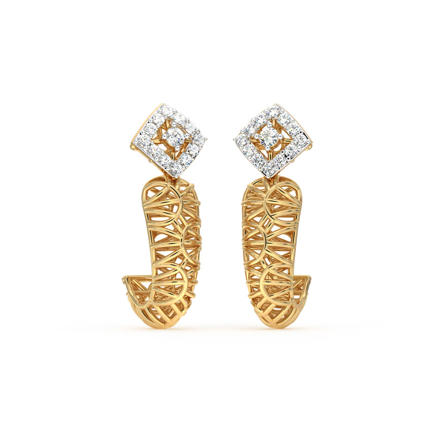 Quad Mesh Hoop Earrings