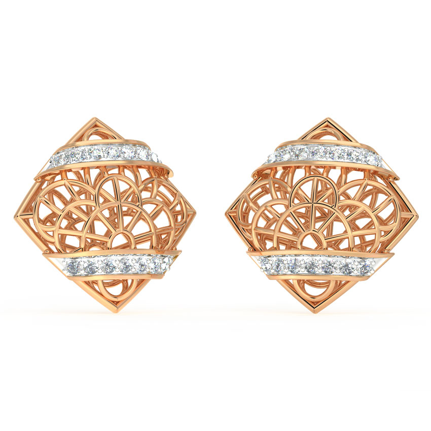 Intricate Mesh Stud Earrings