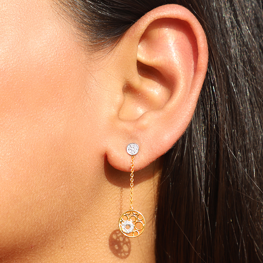 Bubbles Diamond Drop Earrings