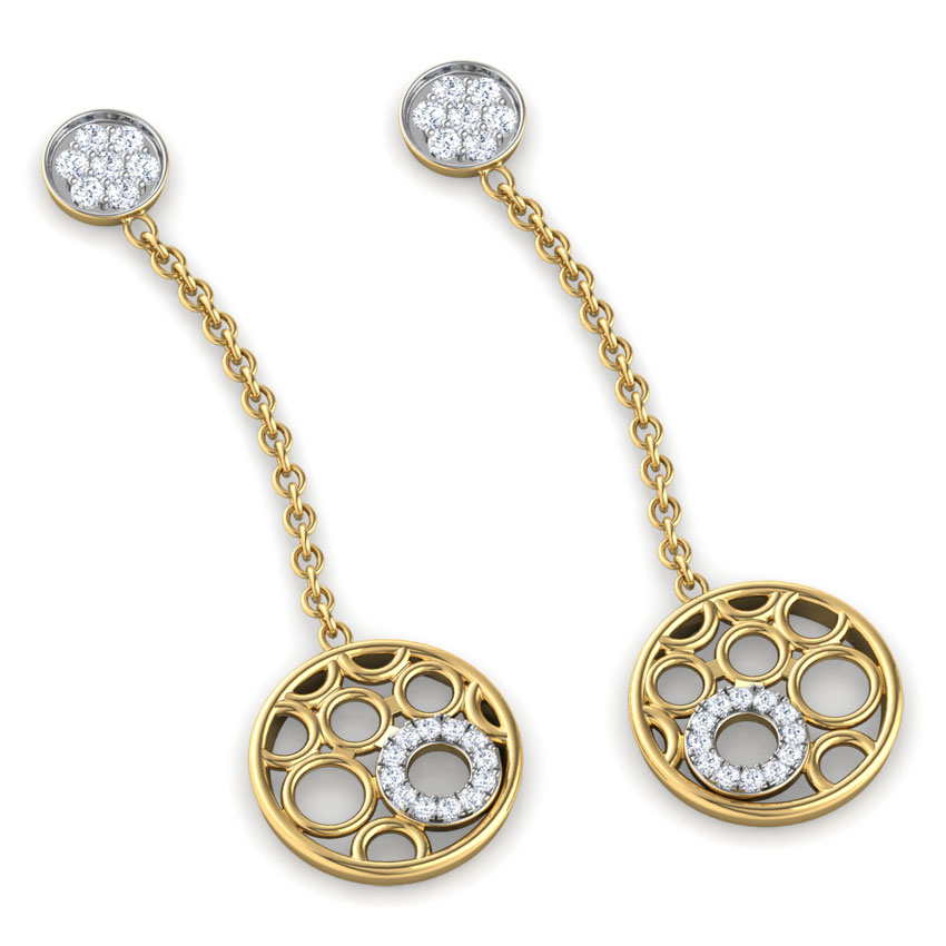 Bubbles Diamond Drop Earrings