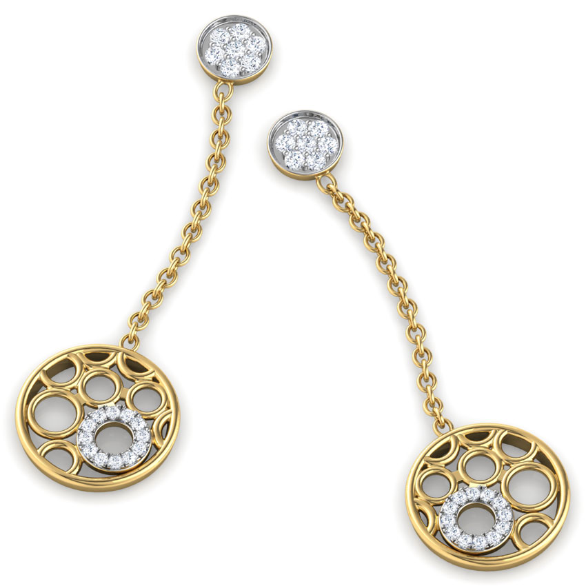 Bubbles Diamond Drop Earrings