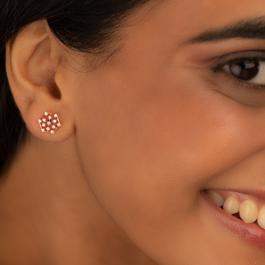 Magic Scatter Diamond Stud Earrings