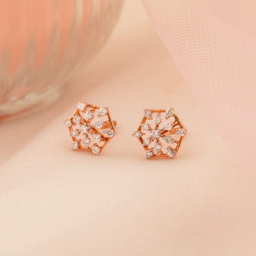 Magic Scatter Diamond Stud Earrings
