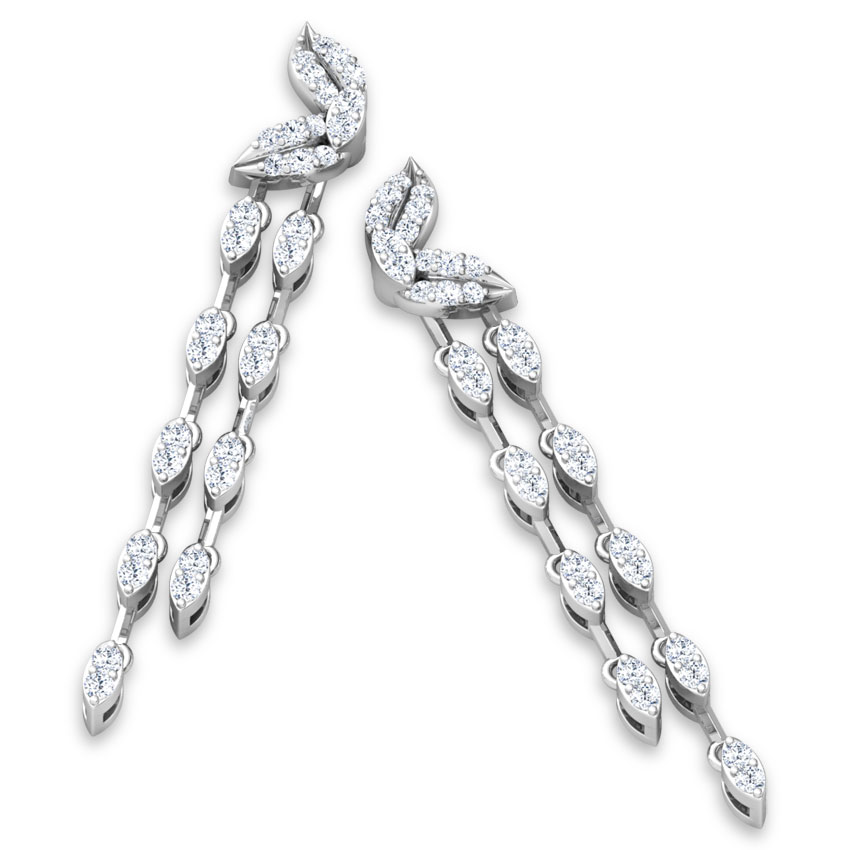 Petals Chandelier Diamond Drop Earrings Petals Chandelier Diamond Drop Earrings