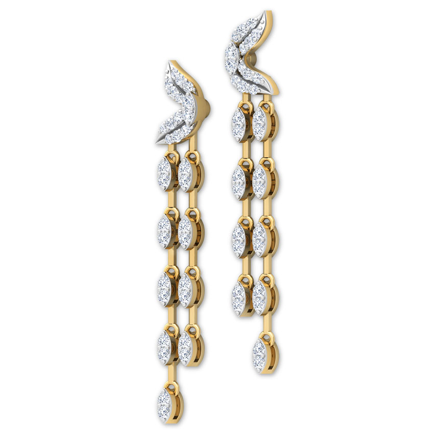 Petals Chandelier Diamond Drop Earrings