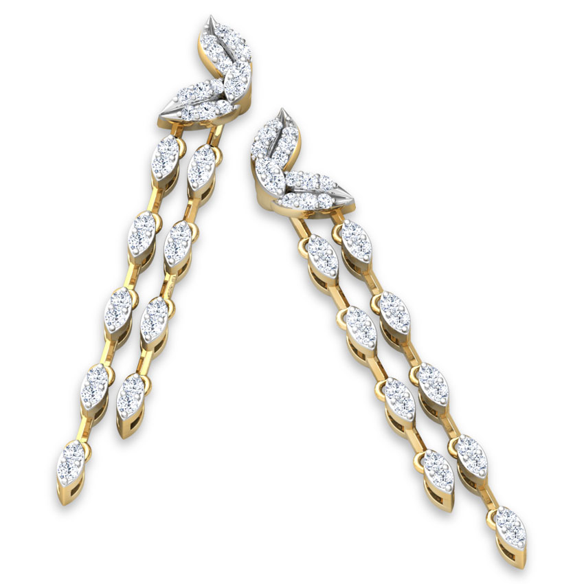 Petals Chandelier Diamond Drop Earrings