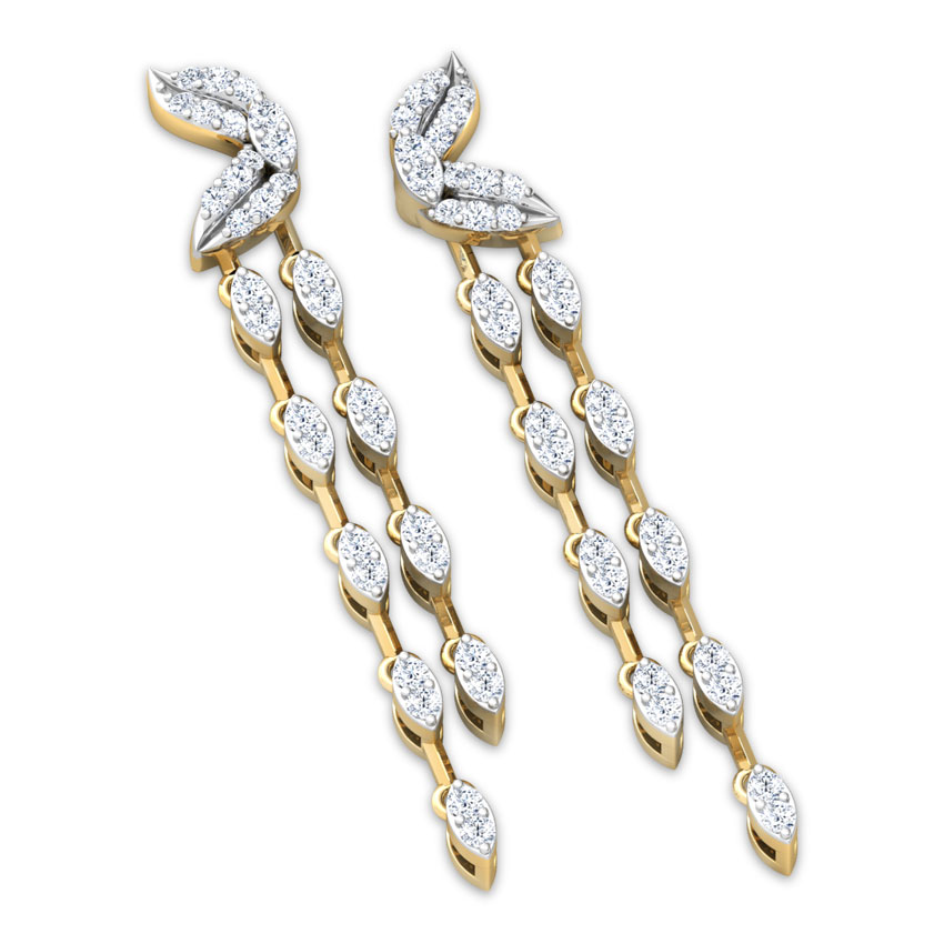 Petals Chandelier Diamond Drop Earrings