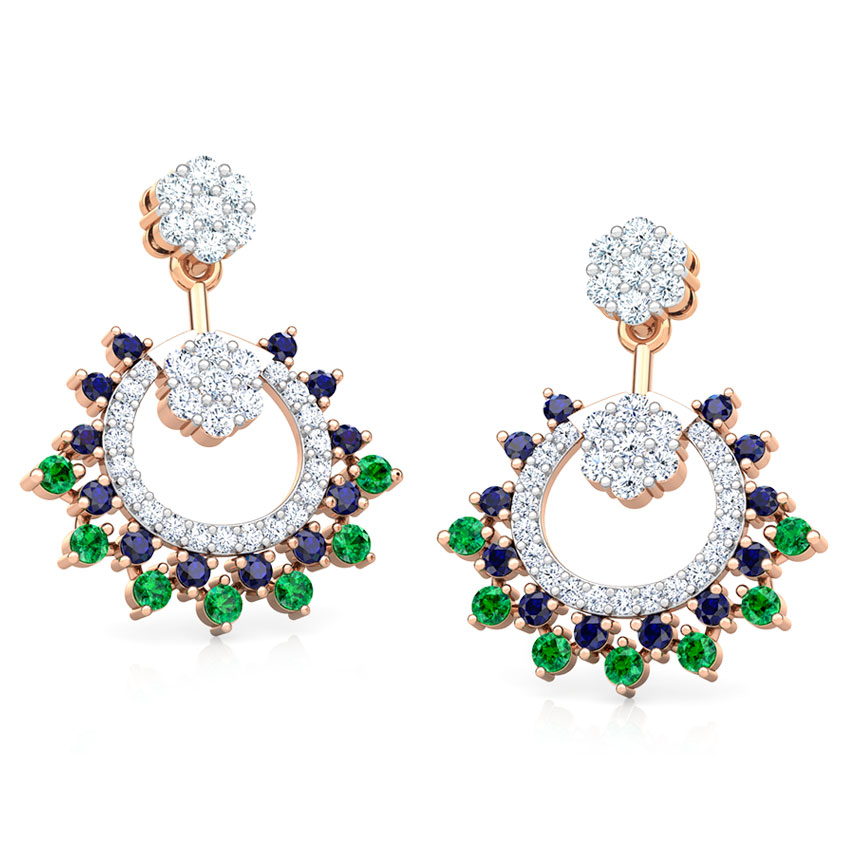 Advita Vibrant Gemstone Drop Earrings