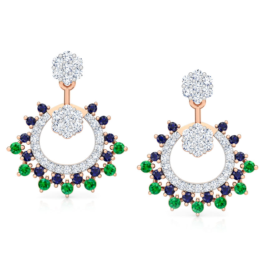 Advita Vibrant Gemstone Drop Earrings