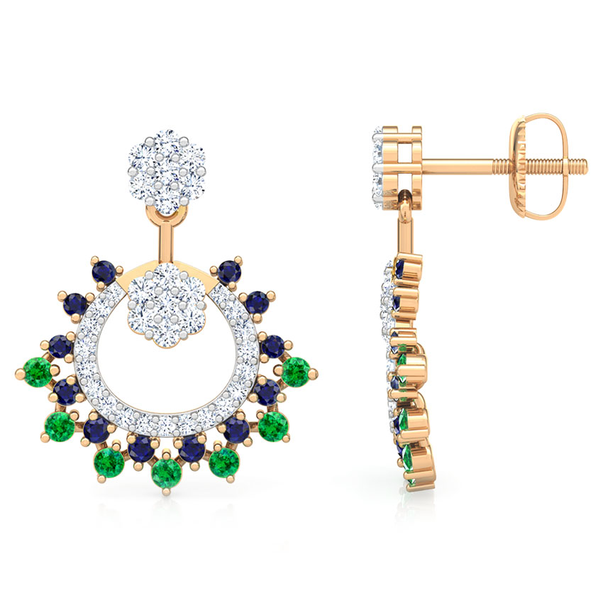 Advita Vibrant Gemstone Drop Earrings