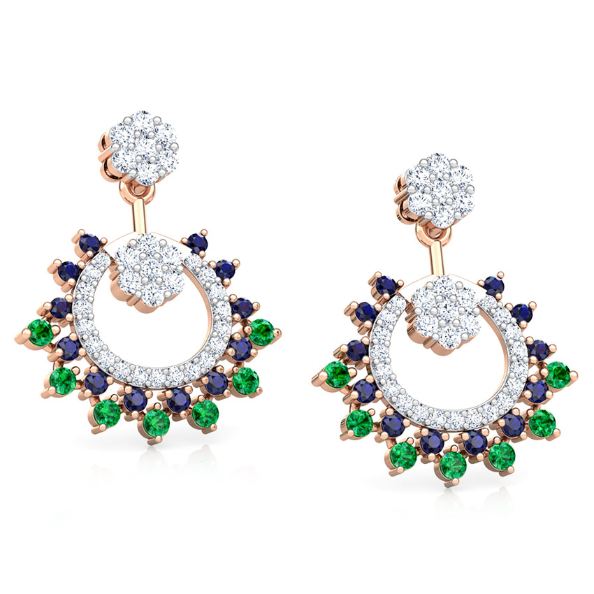 Advita Vibrant Gemstone Drop Earrings