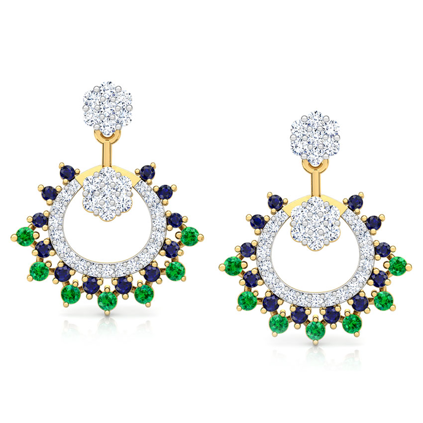 Advita Vibrant Gemstone Drop Earrings