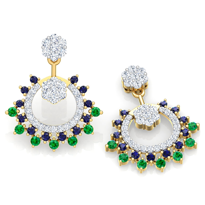 Advita Vibrant Gemstone Drop Earrings