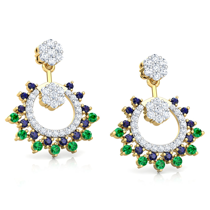 Advita Vibrant Gemstone Drop Earrings
