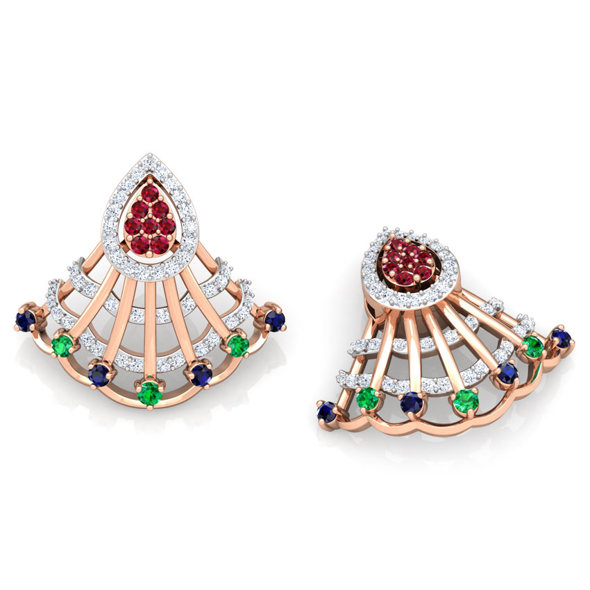 Advika Vibrant Gemstone Stud Earrings Advika Vibrant Gemstone Stud Earrings