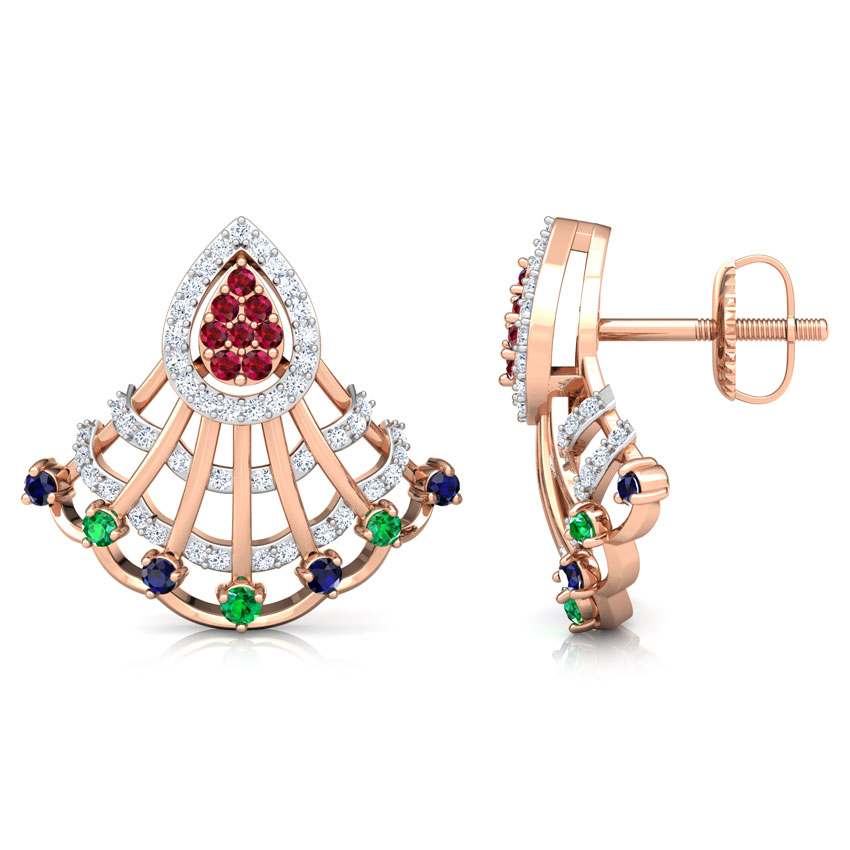 Advika Vibrant Gemstone Stud Earrings Advika Vibrant Gemstone Stud Earrings