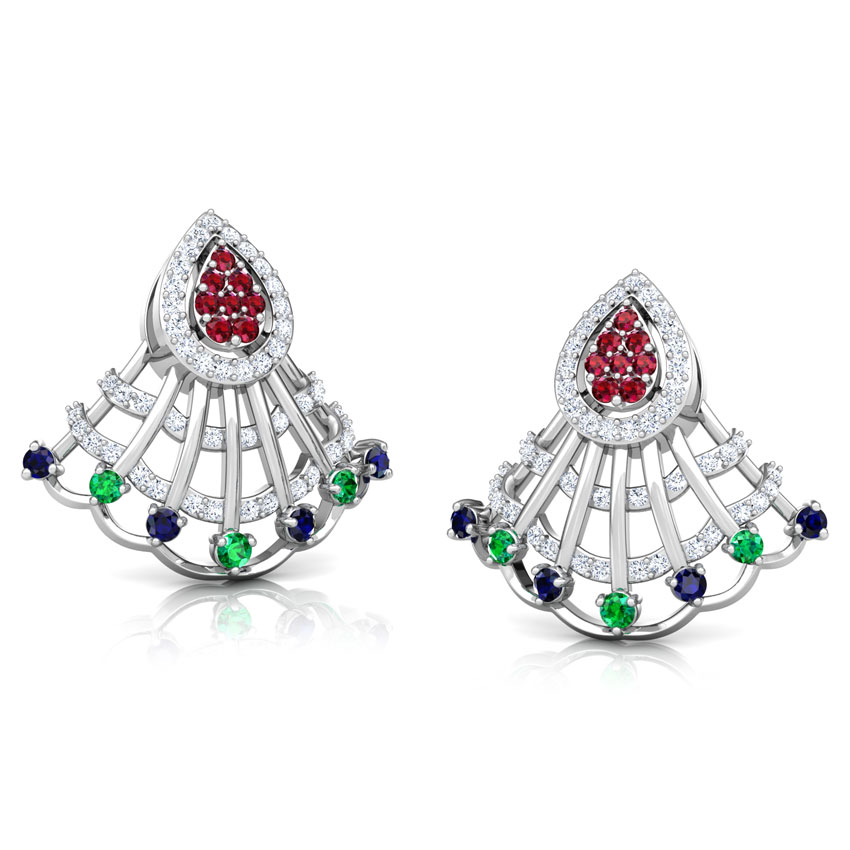 Advika Vibrant Gemstone Drop Earrings