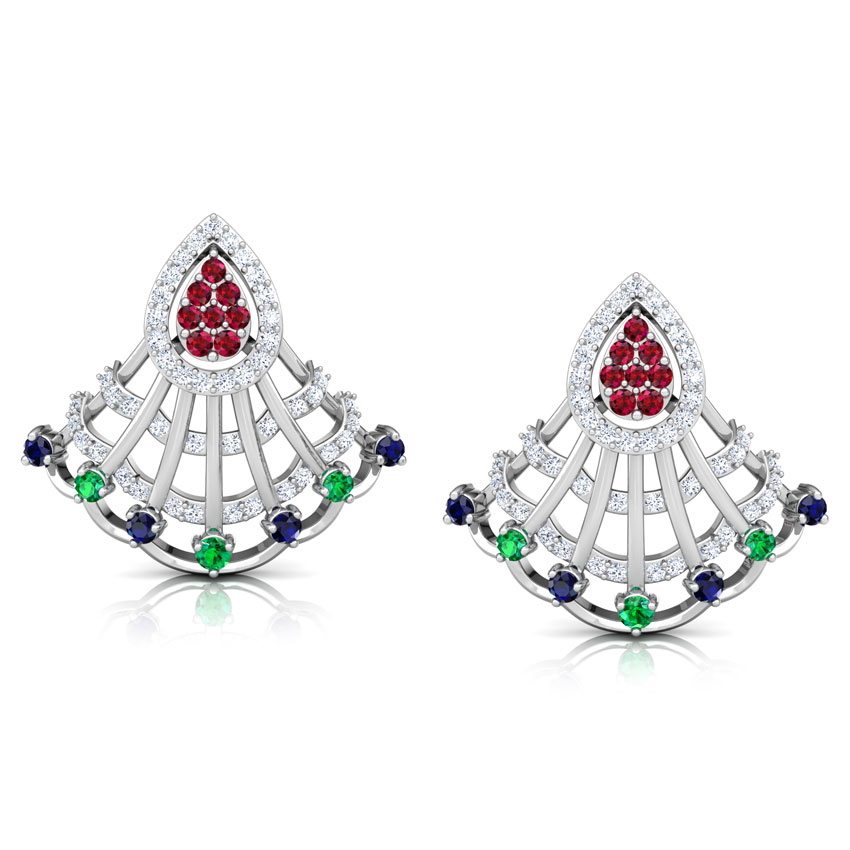 Advika Vibrant Gemstone Drop Earrings