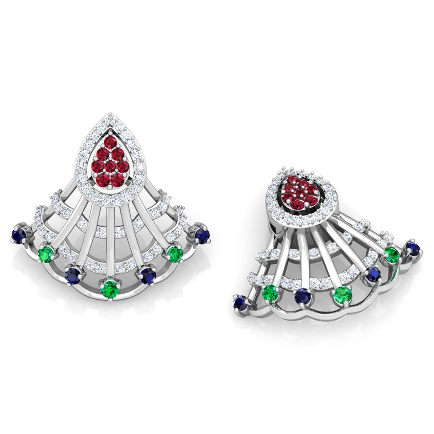 Advika Vibrant Gemstone Drop Earrings