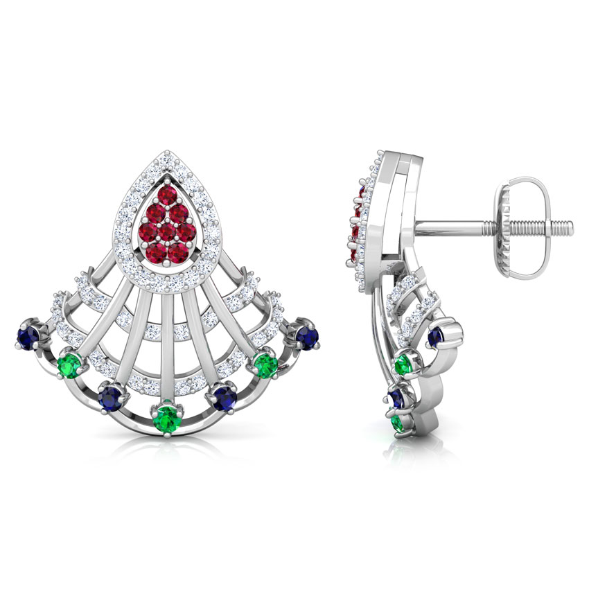 Advika Vibrant Gemstone Drop Earrings