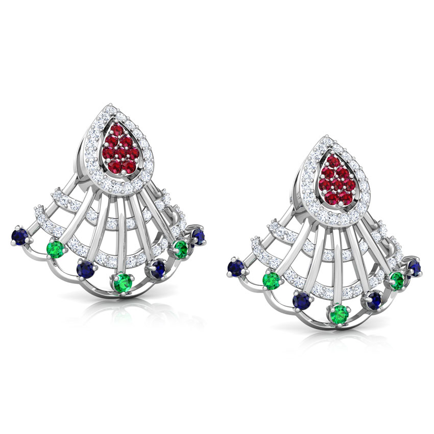 Advika Vibrant Gemstone Drop Earrings