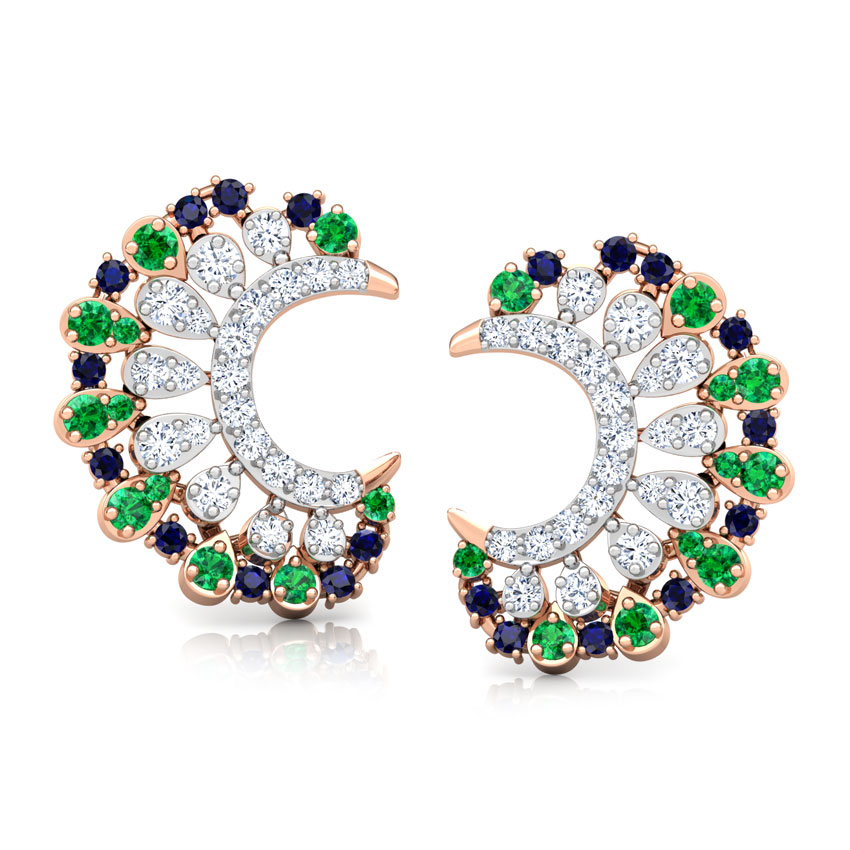 Anika Vibrant Gemstone Stud Earrings