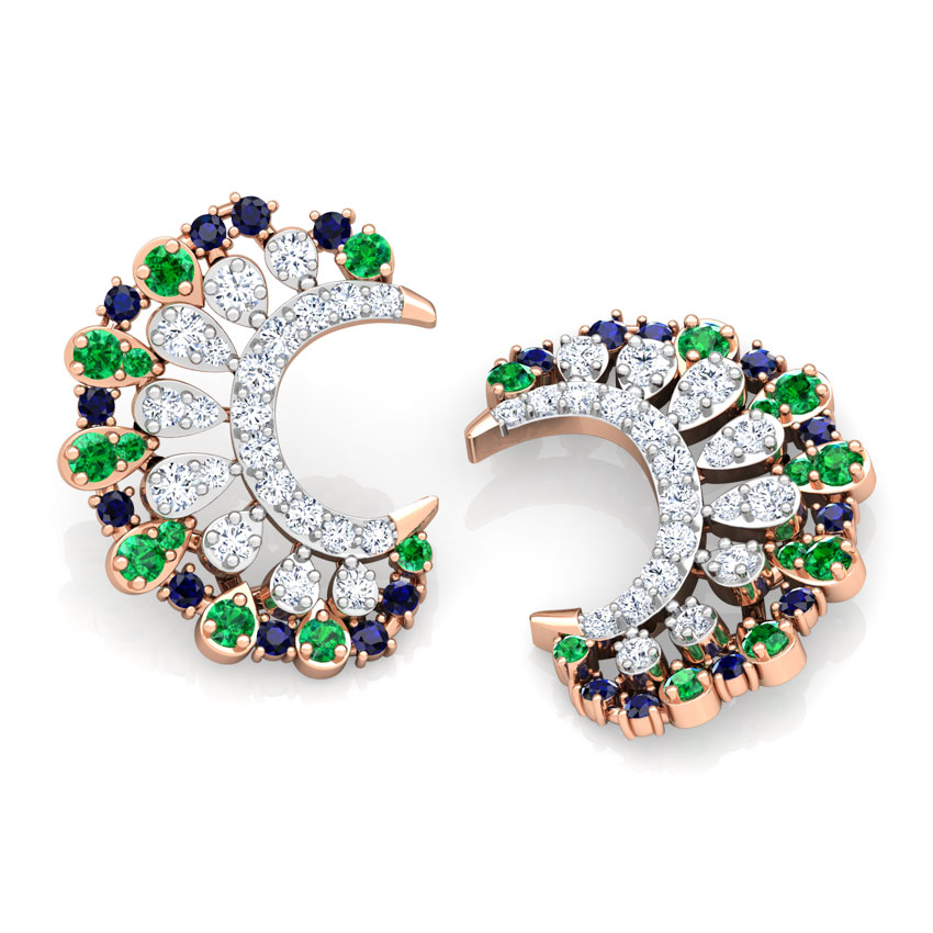 Anika Vibrant Gemstone Stud Earrings