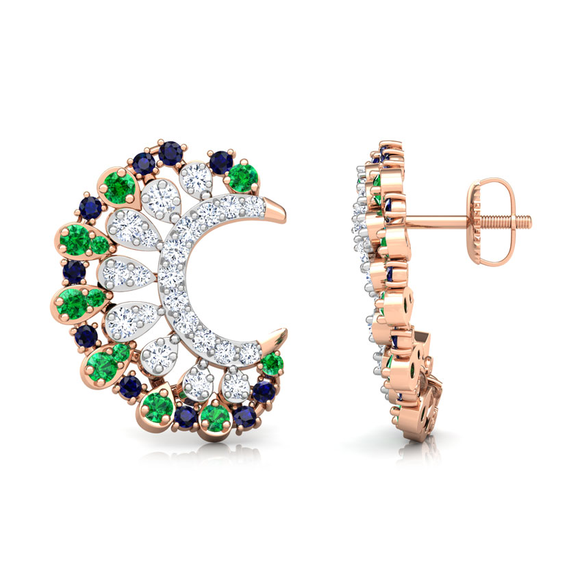 Anika Vibrant Gemstone Stud Earrings