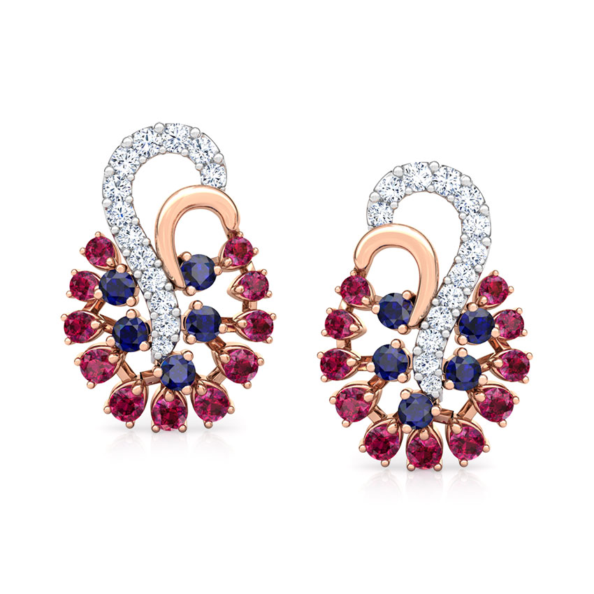 Mishti Vibrant Gemstone Stud Earrings Mishti Vibrant Gemstone Stud Earrings