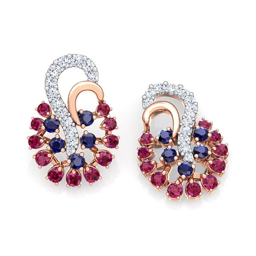 Mishti Vibrant Gemstone Stud Earrings Mishti Vibrant Gemstone Stud Earrings