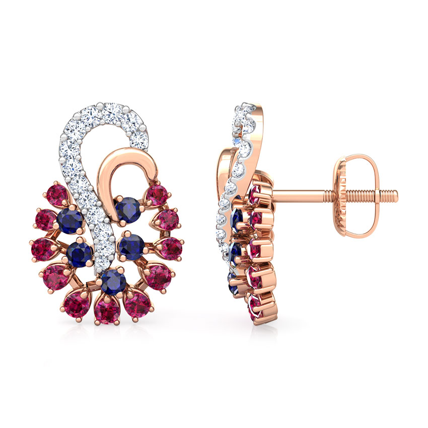 Mishti Vibrant Gemstone Stud Earrings Mishti Vibrant Gemstone Stud Earrings