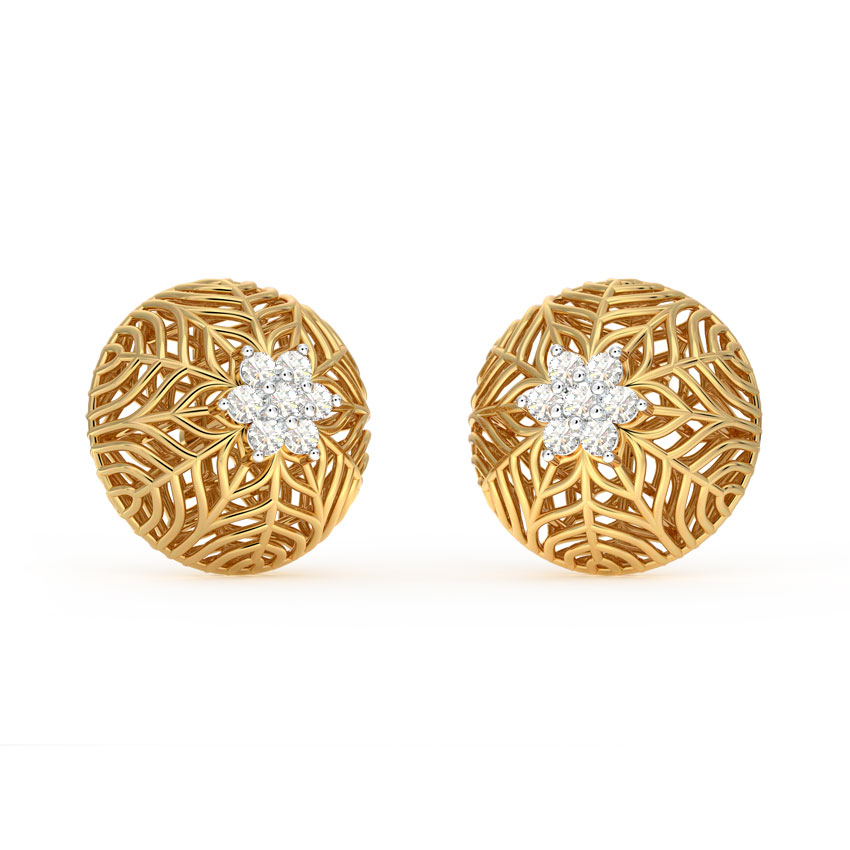 Snowflake Mesh Stud Earrings