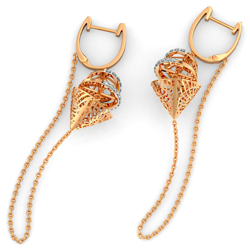 Apex Cutout Diamond Drop Earrings Apex Cutout Diamond Drop Earrings