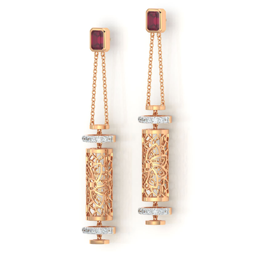 Elongated Cutout Drop Earrings