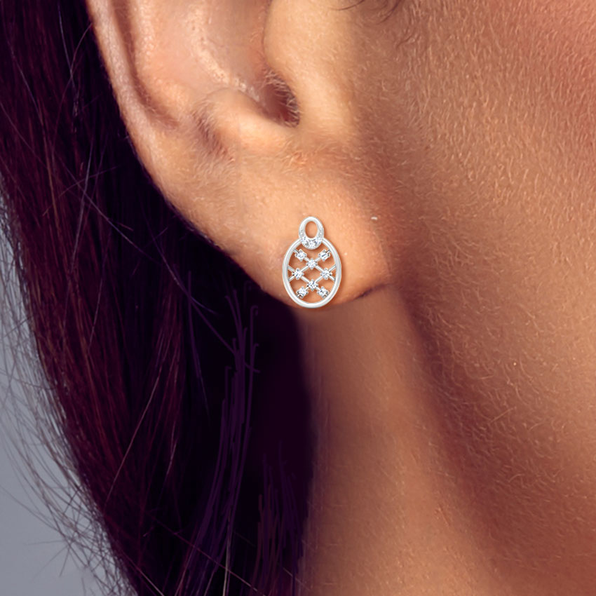 Lattice Diamond Stud Earrings Lattice Diamond Stud Earrings